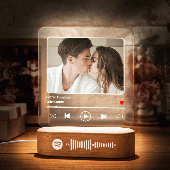 Plaque Acrylic Music Plaque Night Light Personalized Gift